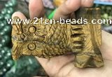 CDN587 50*80mm owl yellow tiger eye decorations wholesale