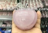 CDN598 55*65mm apple rose quartz decorations wholesale