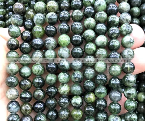 CDQ82 15 inches 8mm round diopside gemstone beads