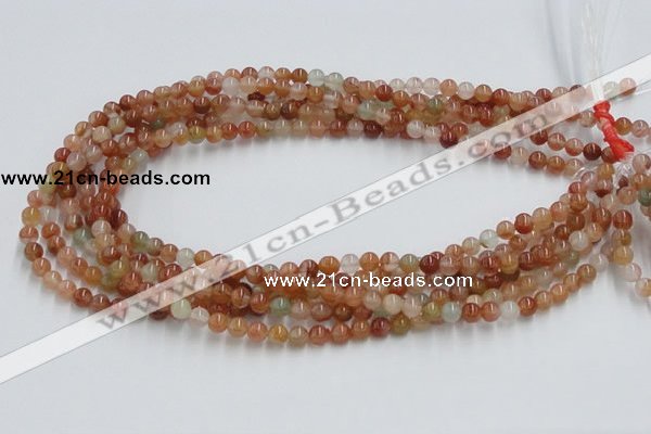 CDQ01 15.5 inches 6mm round natural red quartz beads wholesale