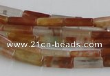 CDQ08 15.5 inches 4*13mm rectangle natural red quartz beads wholesale