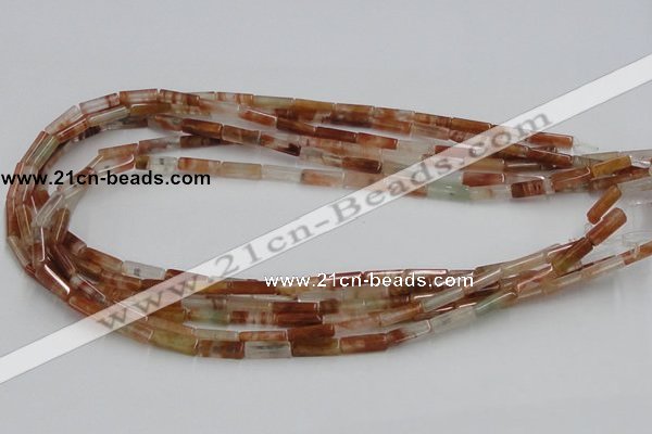 CDQ08 15.5 inches 4*13mm rectangle natural red quartz beads wholesale