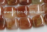 CDQ15 15.5 inches 6*6mm square natural red quartz beads wholesale