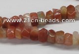 CDQ28 15.5 inches 7*10mm nugget natural red quartz beads