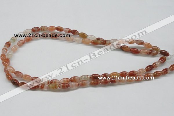 CDQ30 15.5 inches 6*10mm rice natural red quartz beads wholesale