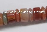 CDQ33 15.5 inches 5*16mm & 10*16mm rondelle natural red quartz beads