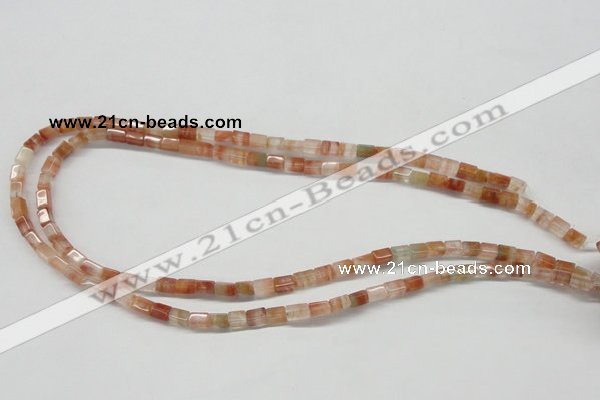 CDQ34 15.5 inches 4*6mm cuboid natural red quartz beads wholesale