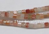 CDQ35 15.5 inches 4*4mm cube natural red quartz beads wholesale