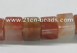 CDQ37 15.5 inches 12*12mm cube natural red quartz beads wholesale