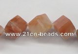 CDQ38 15.5 inches 6*6mm cube natural red quartz beads wholesale