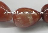 CDQ40 15.5 inches 22*30mm teardrop natural red quartz beads