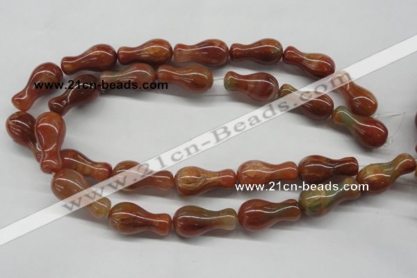 CDQ41 15.5 inches 15*30mm vase-shaped natural red quartz beads