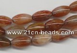 CDQ43 15.5 inches 7*13mm rice natural red quartz beads wholesale