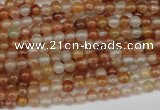 CDQ45 15.5 inches 4mm round natural red quartz beads wholesale