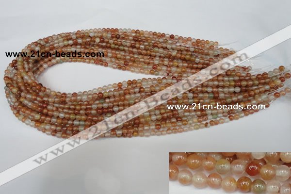 CDQ45 15.5 inches 4mm round natural red quartz beads wholesale