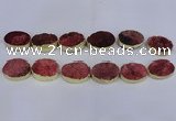 CDQ504 20*30mm - 22*30mm oval druzy quartz beads wholesale