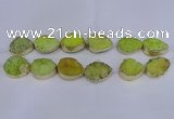 CDQ510 20*30mm - 22*30mm teardrop druzy quartz beads wholesale