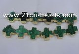 CDQ520 23*24mm - 24*25mm cross druzy quartz beads wholesale