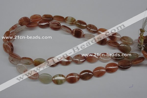 CDQ53 15.5 inches 13*18mm oval natural red quartz beads wholesale