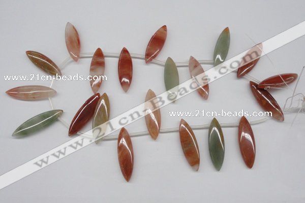 CDQ58 Top-drilled 12*40mm marquise natural red quartz beads wholesale
