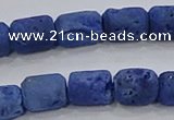 CDQ603 8 inches 6*8mm drum druzy quartz beads wholesale