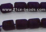 CDQ611 8 inches 6*8mm drum druzy quartz beads wholesale