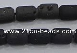 CDQ615 8 inches 6*8mm drum druzy quartz beads wholesale