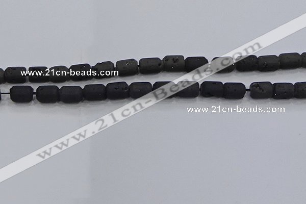 CDQ615 8 inches 6*8mm drum druzy quartz beads wholesale