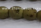 CDQ621 8 inches 10*12mm rice druzy quartz beads wholesale