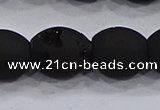 CDQ629 8 inches 10*12mm rice druzy quartz beads wholesale