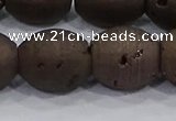 CDQ638 8 inches 12*14mm rice druzy quartz beads wholesale