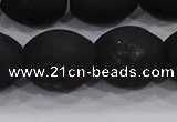 CDQ643 8 inches 12*14mm rice druzy quartz beads wholesale