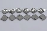 CDQ660 8 inches 25*25mm diamond druzy quartz beads wholesale