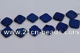 CDQ666 8 inches 25*25mm diamond druzy quartz beads wholesale