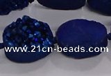 CDQ716 8 inches 13*18mm oval druzy quartz beads wholesale