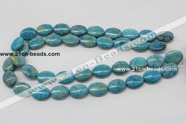 CDS04 16 inches 15*20mm oval dyed serpentine jasper beads wholesale