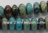 CDS09 16 inches 7*14mm rondelle dyed serpentine jasper beads wholesale