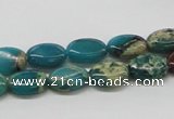 CDS16 16 inches 8*12mm oval dyed serpentine jasper beads wholesale