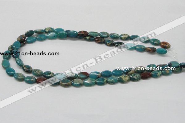 CDS16 16 inches 8*12mm oval dyed serpentine jasper beads wholesale