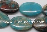 CDS18 16 inches 22*30mm oval dyed serpentine jasper beads wholesale