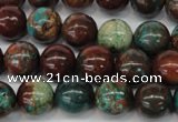 CDS188 15.5 inches 12mm round dyed serpentine jasper beads