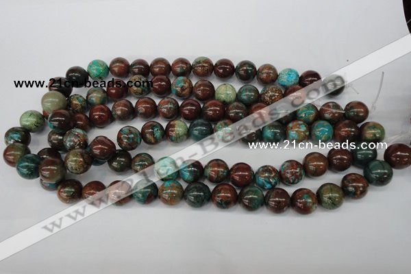 CDS188 15.5 inches 12mm round dyed serpentine jasper beads