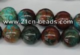 CDS189 15.5 inches 14mm round dyed serpentine jasper beads