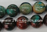 CDS191 15.5 inches 18mm round dyed serpentine jasper beads