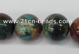 CDS192 15.5 inches 20mm round dyed serpentine jasper beads