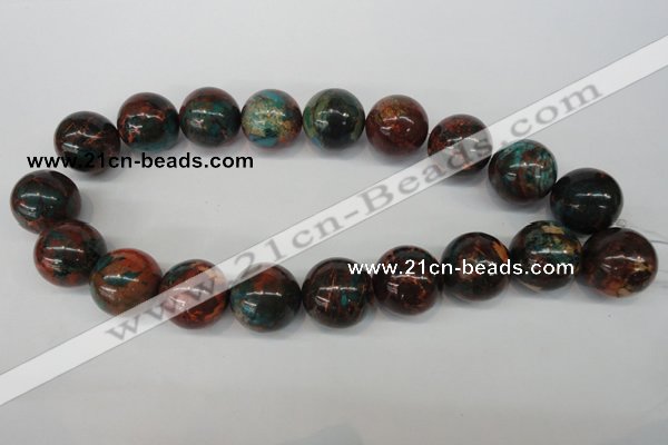 CDS192 15.5 inches 20mm round dyed serpentine jasper beads
