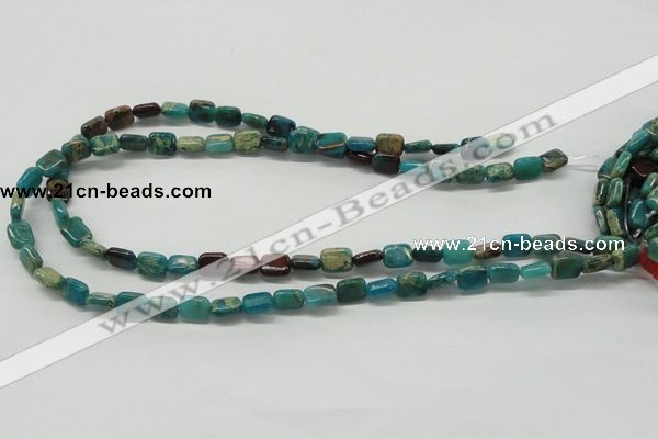 CDS21 16 inches 8*10mm rectangle dyed serpentine jasper beads wholesale