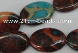 CDS210 15.5 inches 18*25mm oval dyed serpentine jasper beads