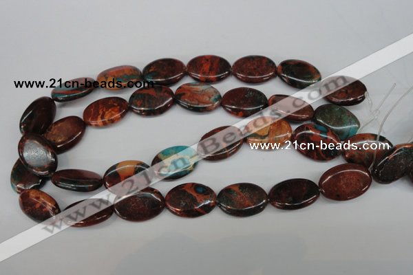 CDS210 15.5 inches 18*25mm oval dyed serpentine jasper beads