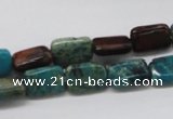 CDS22 16 inches 8*12mm rectangle dyed serpentine jasper beads wholesale